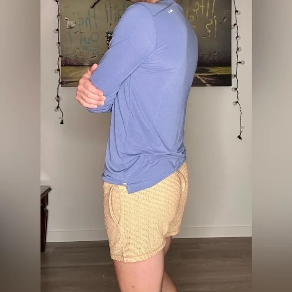 Johnnie-O | Course PrepFormance Long Sleeve Crewneck in Shoreline Blue (Small) - Picture 11 of 13